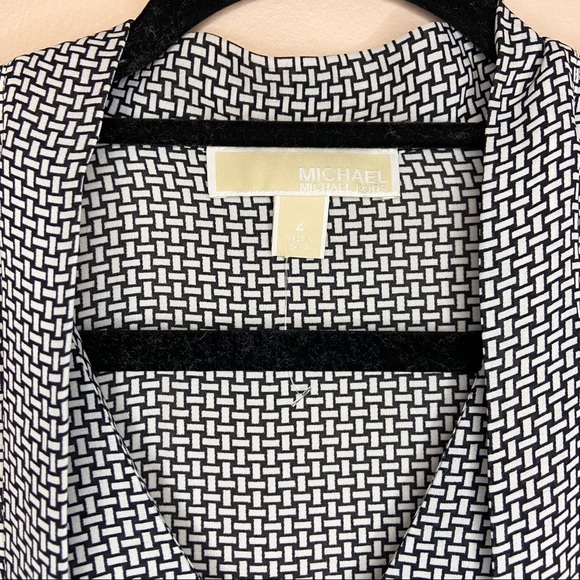 NWOT MICHAEL KORS BLACK AND WHITE BLOUSE - Picture 2 of 7